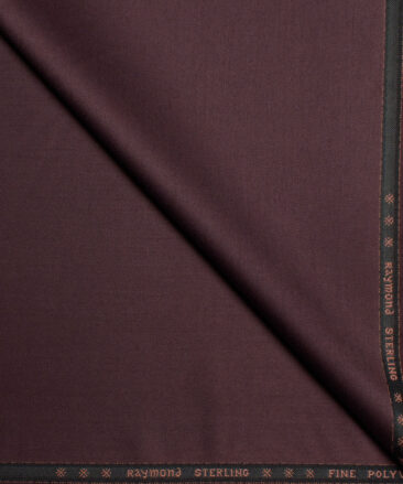 Raymond  Solids Poly Viscose Suiting Fabric (Dark Wine)