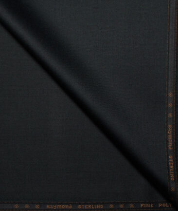 Raymond  Solids Poly Viscose Suiting Fabric (Black)