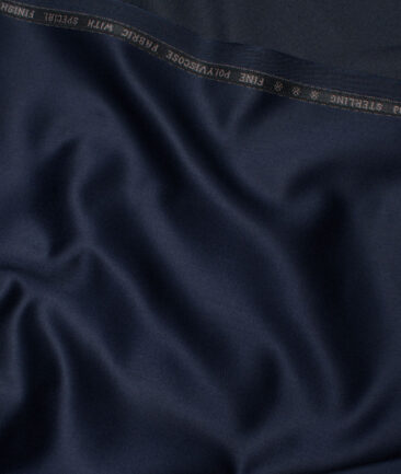 Raymond  Solids Poly Viscose Suiting Fabric (Dark Blue)