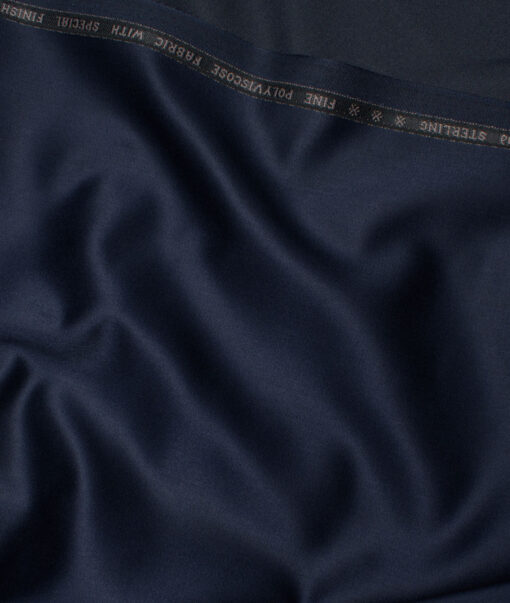 Raymond  Solids Poly Viscose Suiting Fabric (Dark Blue)