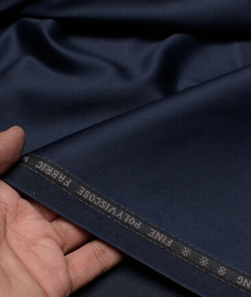 Raymond  Solids Poly Viscose Suiting Fabric (Dark Blue)