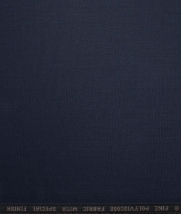 Raymond  Solids Poly Viscose Suiting Fabric (Dark Blue)