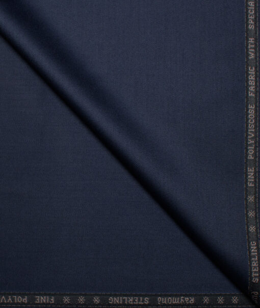 Raymond  Solids Poly Viscose Suiting Fabric (Dark Blue)