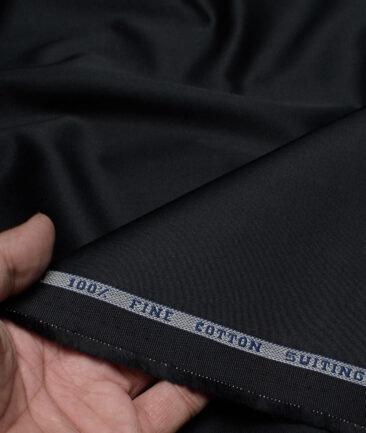 Raymond  Solids Pure Cotton Suiting Fabric (Black)