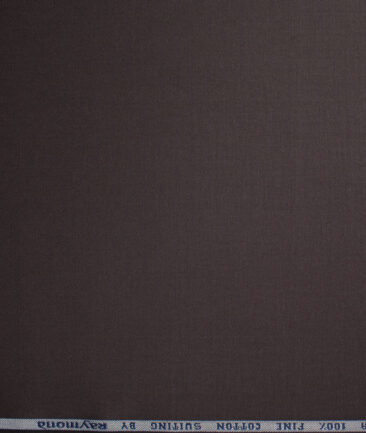 Raymond  Solids Pure Cotton Suiting Fabric (Dark Chocolate Brown)