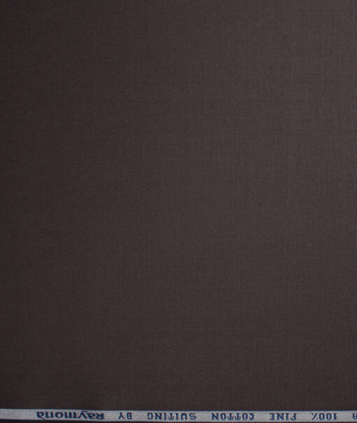 Raymond  Solids Pure Cotton Suiting Fabric (Dark Chocolate Brown)