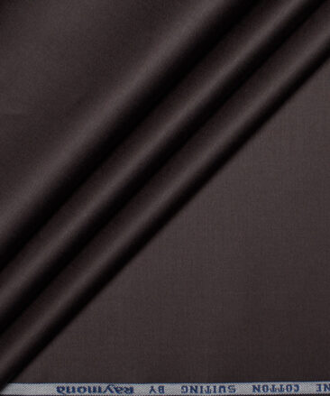 Raymond  Solids Pure Cotton Suiting Fabric (Dark Chocolate Brown)