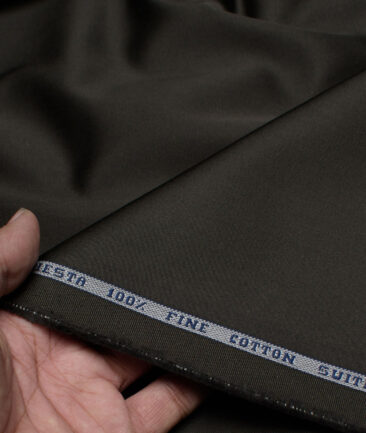 Raymond  Solids Pure Cotton Suiting Fabric (Dark Green)