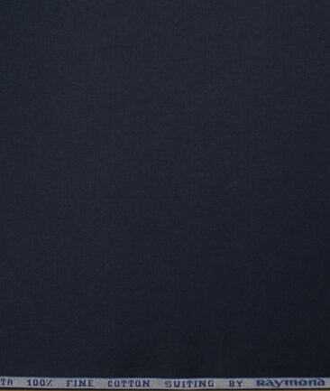 Raymond  Solids Pure Cotton Suiting Fabric (Dark Navy Blue)