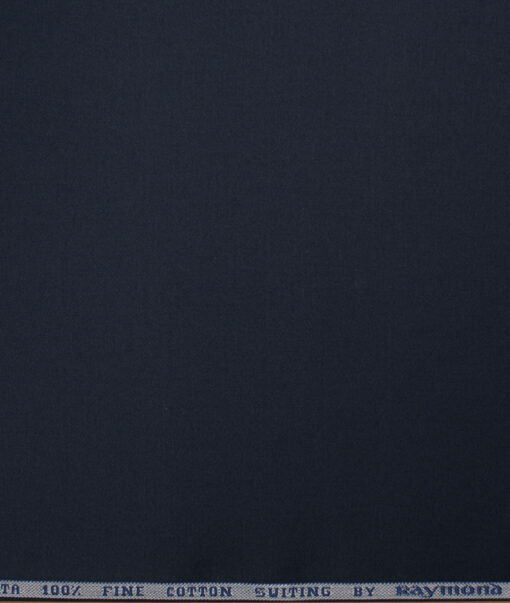 Raymond  Solids Pure Cotton Suiting Fabric (Dark Navy Blue)