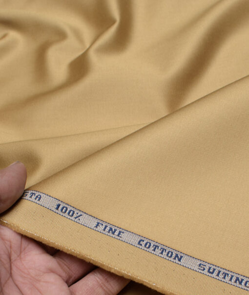 Raymond  Solids Pure Cotton Suiting Fabric (Ginger Brown)