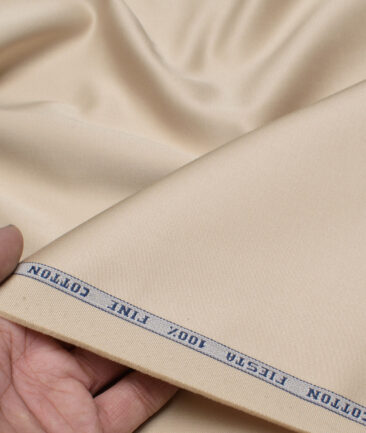 Raymond  Solids Pure Cotton Suiting Fabric (Hampton Beige)