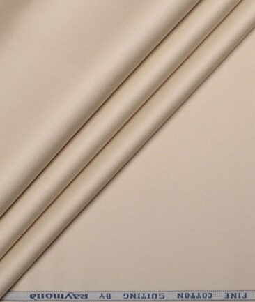 Raymond  Solids Pure Cotton Suiting Fabric (Hampton Beige)