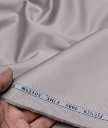Raymond  Solids Pure Cotton Suiting Fabric (Light Grey)