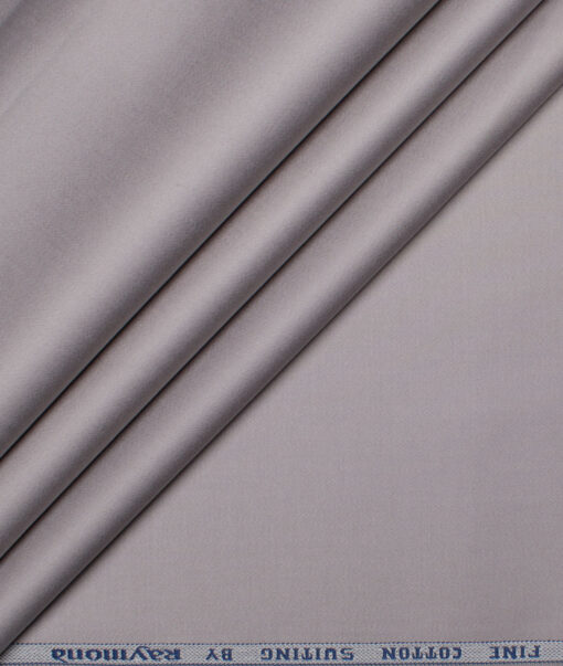 Raymond  Solids Pure Cotton Suiting Fabric (Light Grey)