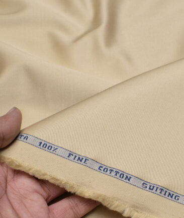 Raymond  Solids Pure Cotton Suiting Fabric (Sand Beige)