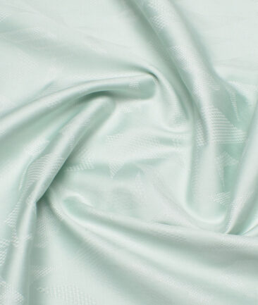 Soktas  Giza Cotton Self Design Shirting Fabric (Mint Green)