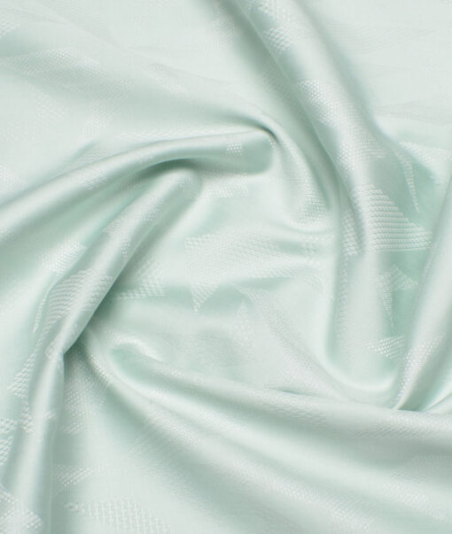 Soktas  Giza Cotton Self Design Shirting Fabric (Mint Green)