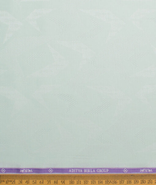 Soktas  Giza Cotton Self Design Shirting Fabric (Mint Green)