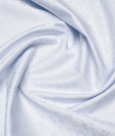 Soktas  Giza Cotton Self Design Shirting Fabric (Sky Blue)