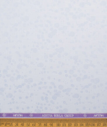 Soktas  Giza Cotton Self Design Shirting Fabric (Sky Blue)