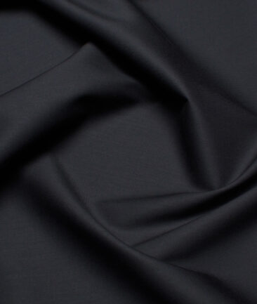 Vercelli Italy  Solids Supima Cotton Stretchable Suiting Fabric (Dark Grey)