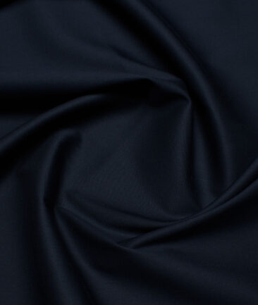 Vercelli Italy  Solids Supima Cotton Stretchable Suiting Fabric (Dark Blue)