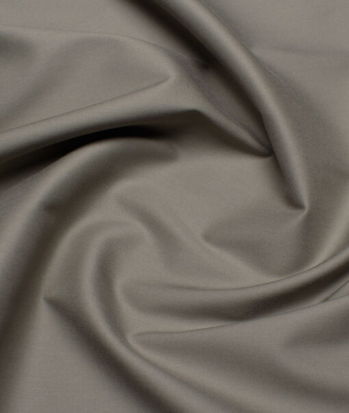 Vercelli Italy  Solids Supima Cotton Stretchable Suiting Fabric (Olive Haze Green)