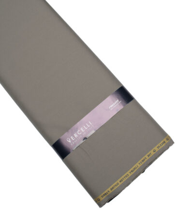 Vercelli Italy  Solids Supima Cotton Stretchable Suiting Fabric (Olive Haze Green)