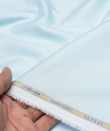 Cadini  Bamboo Structured Shirting Fabric (Arctic Blue)