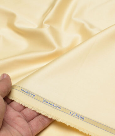 Cadini  Bamboo Solids Shirt or Kurta Fabric (Marzipan Yellow)