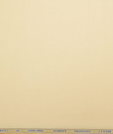 Cadini  Bamboo Solids Shirt or Kurta Fabric (Marzipan Yellow)