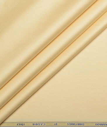 Cadini  Bamboo Solids Shirt or Kurta Fabric (Marzipan Yellow)