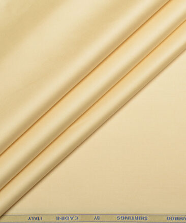 Cadini  Bamboo Solids Shirt or Kurta Fabric (Marzipan Yellow)