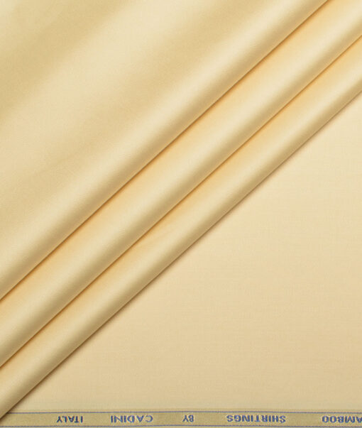 Cadini  Bamboo Solids Shirt or Kurta Fabric (Marzipan Yellow)