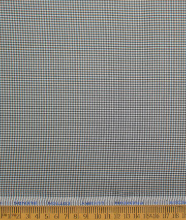 Cotton Fusion  Poly Cotton Checks Shirting Fabric (White & Black)