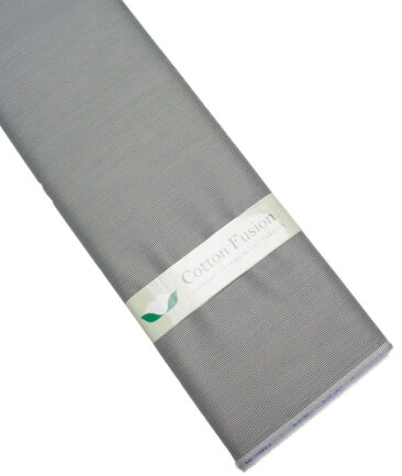 Cotton Fusion  Poly Cotton Checks Shirting Fabric (White & Black)