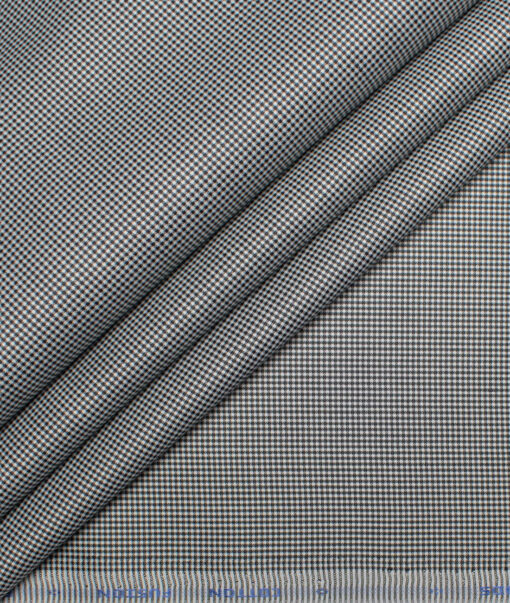 Cotton Fusion  Poly Cotton Checks Shirting Fabric (White & Black)