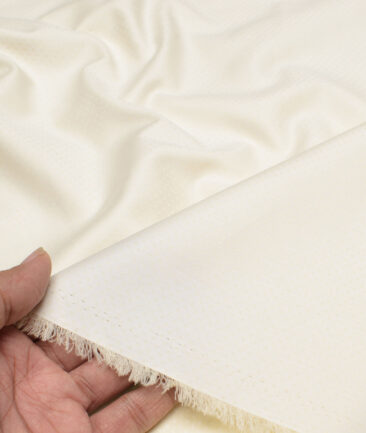 Cotton Fusion  Poly Cotton Structured Shirting Fabric (Cream)