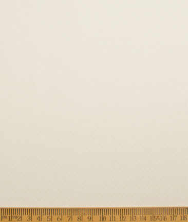 Cotton Fusion  Poly Cotton Structured Shirting Fabric (Cream)
