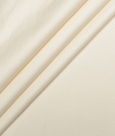 Cotton Fusion  Poly Cotton Structured Shirting Fabric (Cream)