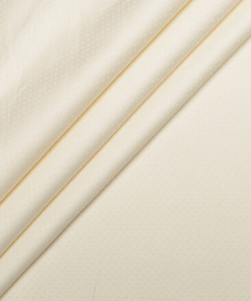 Cotton Fusion  Poly Cotton Structured Shirting Fabric (Cream)