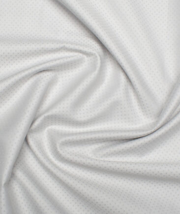Cotton Fusion  Poly Cotton Structured Shirting Fabric (Light Grey)