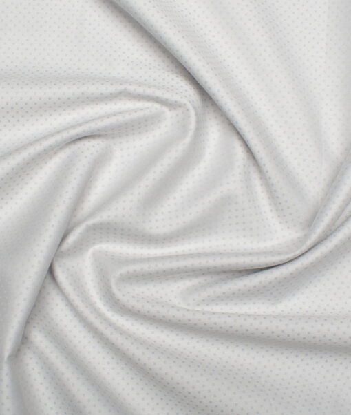 Cotton Fusion  Poly Cotton Structured Shirting Fabric (Light Grey)