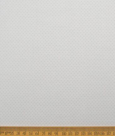 Cotton Fusion  Poly Cotton Structured Shirting Fabric (Light Grey)