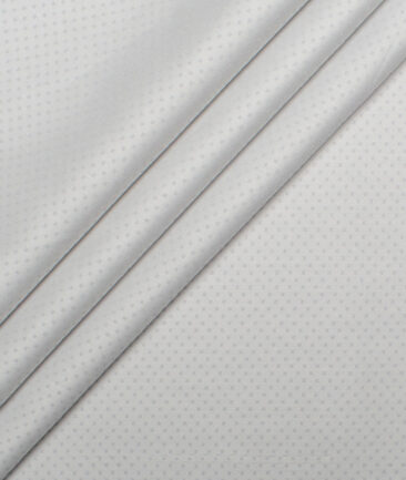 Cotton Fusion  Poly Cotton Structured Shirting Fabric (Light Grey)