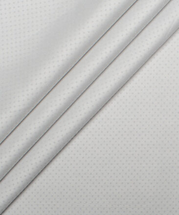 Cotton Fusion  Poly Cotton Structured Shirting Fabric (Light Grey)