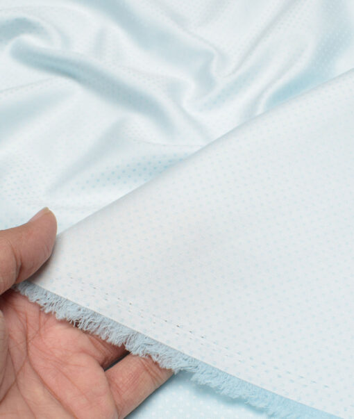 Cotton Fusion  Poly Cotton Structured Shirting Fabric (Mint Blue)