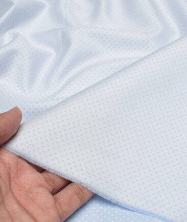 Cotton Fusion  Poly Cotton Structured Shirting Fabric (Sky Blue)