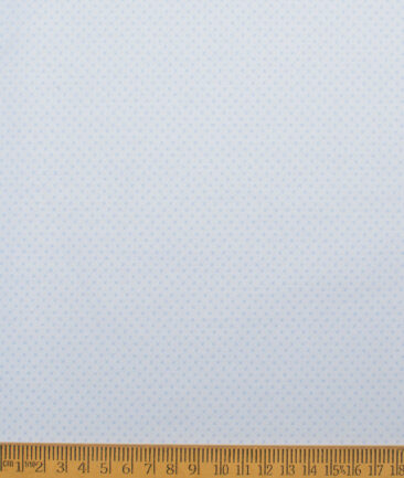 Cotton Fusion  Poly Cotton Structured Shirting Fabric (Sky Blue)